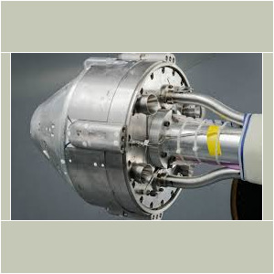 Close-up of a complex metallic device.